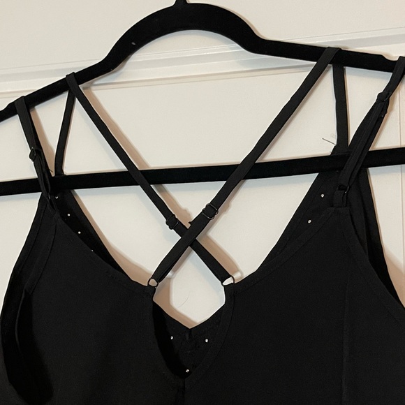 Black Studded Double strap tank size small - Picture 6 of 7